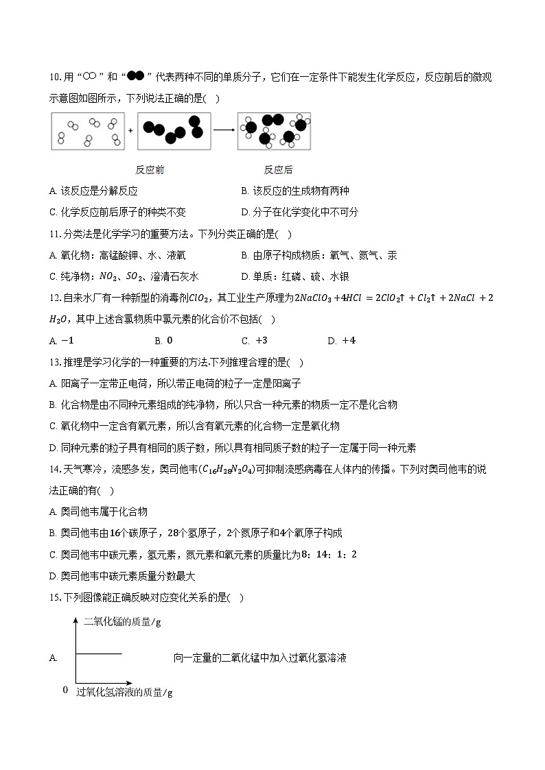 2025-2026学年黑龙江省绥化市北林区部分校八年级（上）期末化学试卷（含答案）第3页