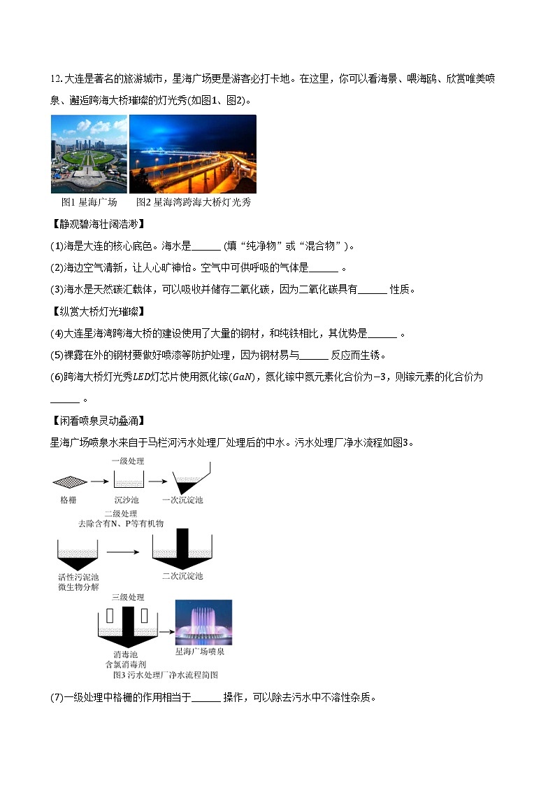2025-2026学年辽宁省大连市格致中学九年级（上）期末化学试卷（含答案）第3页