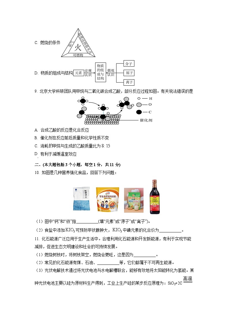 2025-2026学年四川省泸州市龙马潭区五校联考九年级上学期期末考试化学试卷（学生版）第3页