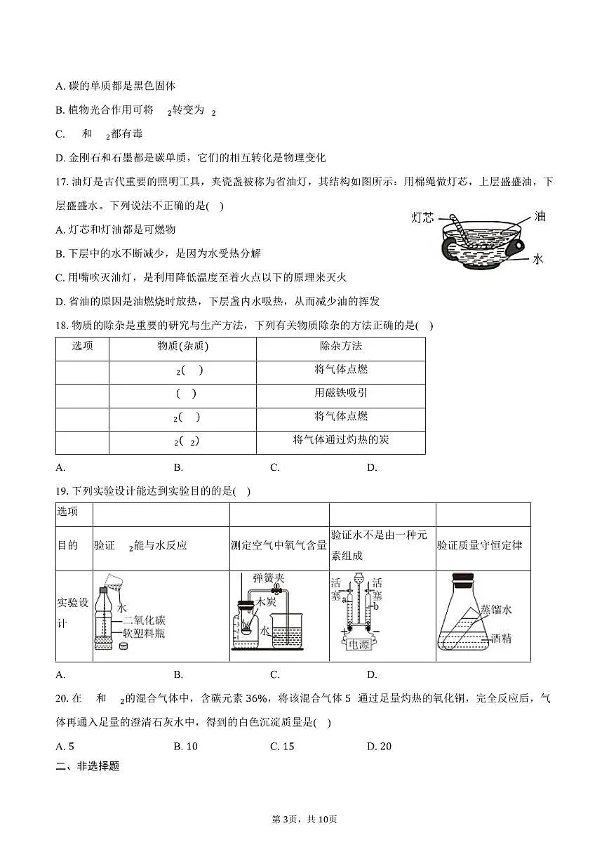 2025-2026学年河南省驻马店市汝南县双语学校、清华园学校九年级（上）期末化学试卷（含答案）第3页