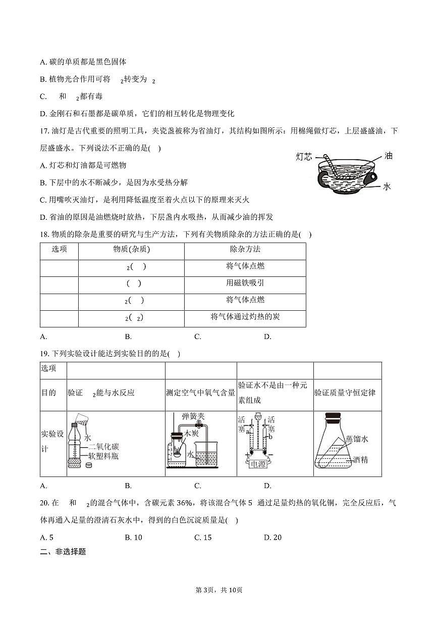 2025-2026学年河南省驻马店市汝南县双语学校、清华园学校九年级（上）期末化学试卷（含答案）第3页