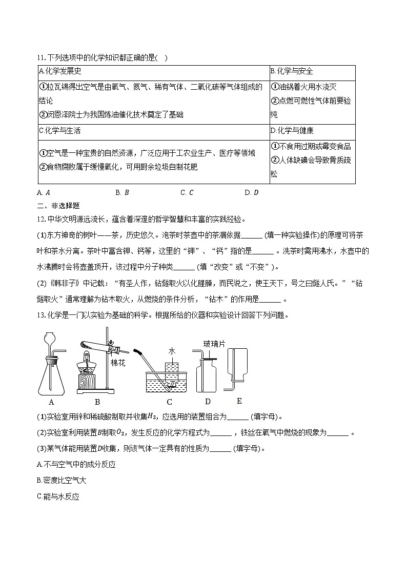 2025-2026学年宁夏固原市彭阳县九年级（上）期末化学试卷（含答案）第3页