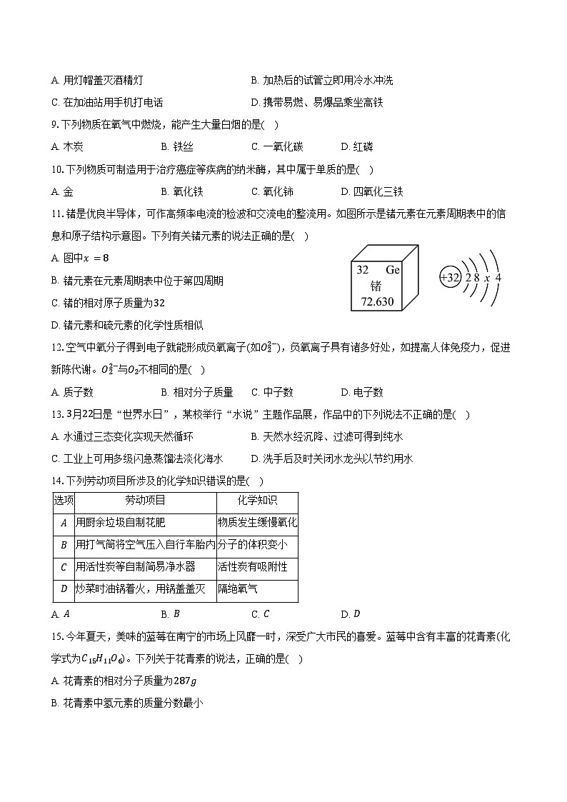 2025-2026学年河南省驻马店市汝南县双语学校、清华园学校九年级（上）期末化学试卷（含答案）第2页