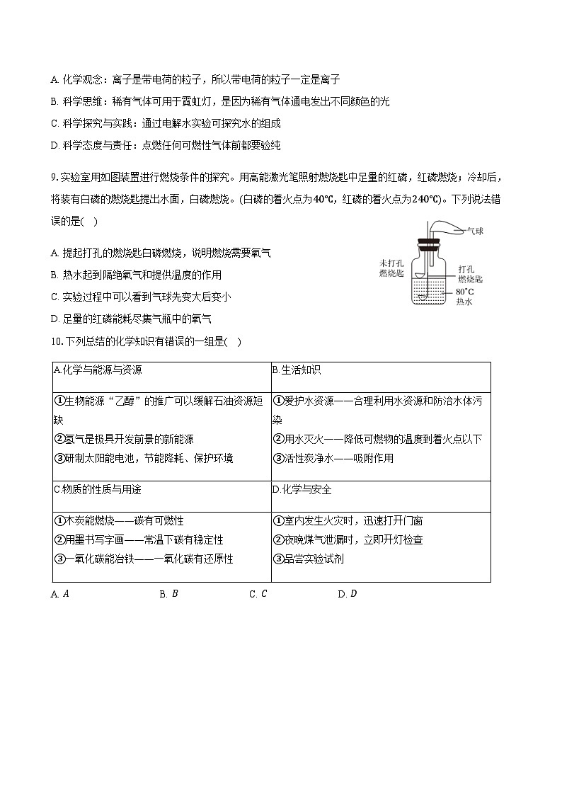 安徽省合肥市第三十八中学2025-2026学年九年级（上）期末化学模拟练习试卷（含答案）第3页