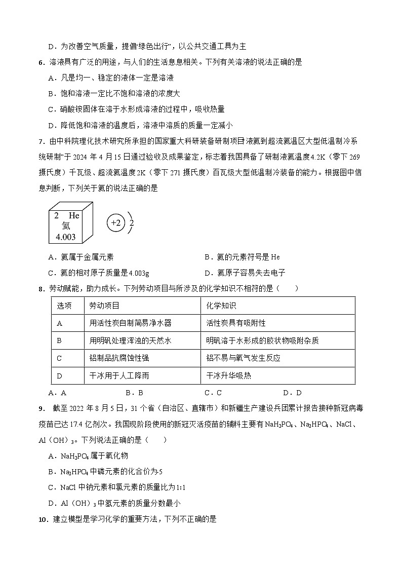 广东省湛江市寸金培才学校等七校2025-2026学年上学期九年级化学期末练习模拟试卷第2页