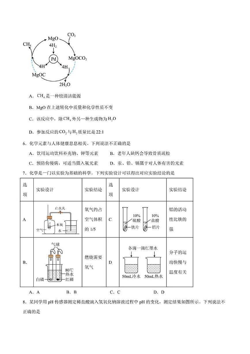 2026年辽宁省中考化学模拟试题(三)（有答案）第2页
