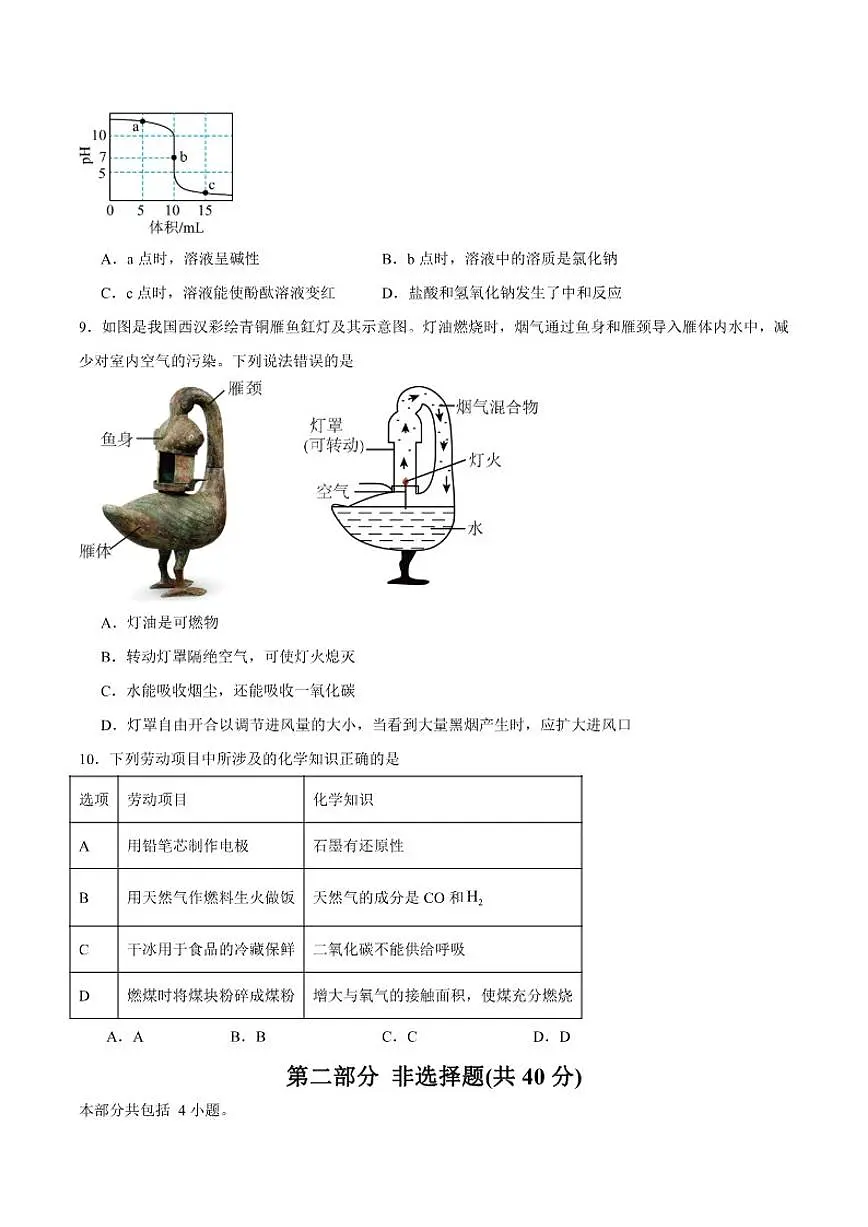 2026年辽宁省中考化学模拟试题(三)（有答案）第3页