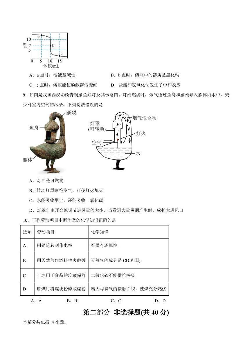 2026年辽宁省中考化学模拟试题(三)（有答案）第3页