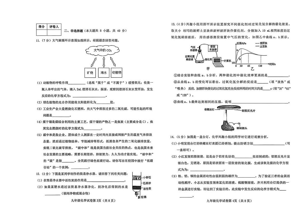 河北省邯郸市永年区2025-2026学年九年级上学期期末九质量检测化学试卷第2页