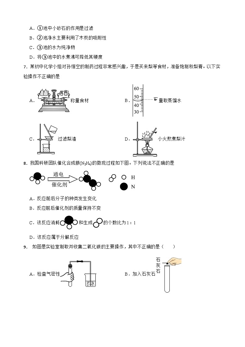 2024-2025学年下学期广东省汕尾市九年级化学质量检测模拟试卷第2页