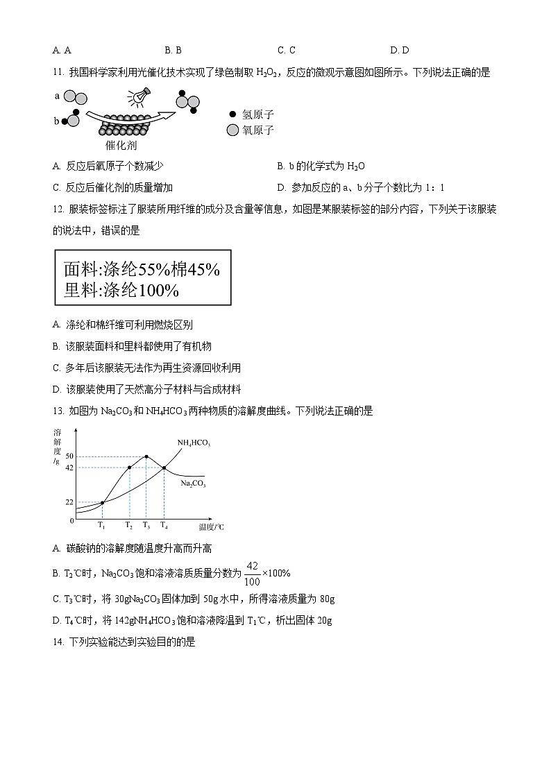 2025年广东省东莞市光明中学中考一模化学试题-A4第3页
