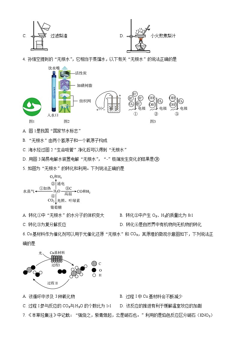 广东省深圳市龙岗区宏扬学校九年级下学期3月月考化学试题-A4第2页