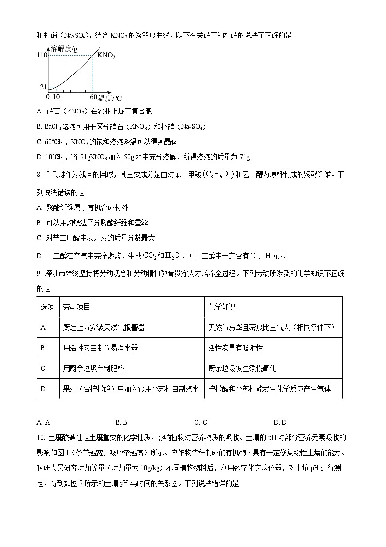 广东省深圳市龙岗区宏扬学校九年级下学期3月月考化学试题-A4第3页