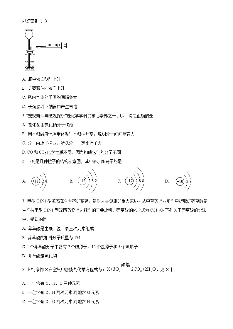 广东省广州市实验外语学校九年级下学期化学第一次月考卷（原卷版）-A4第2页