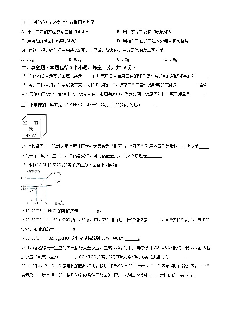 河南省许昌市禹州市2025-2026学年九年级上学期期末考试化学试卷（有解析）第3页