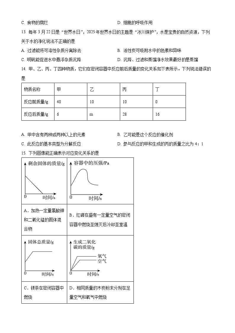 重庆市潼南区2025-2026学年九年级上学期期末考试化学试题（有解析）第3页