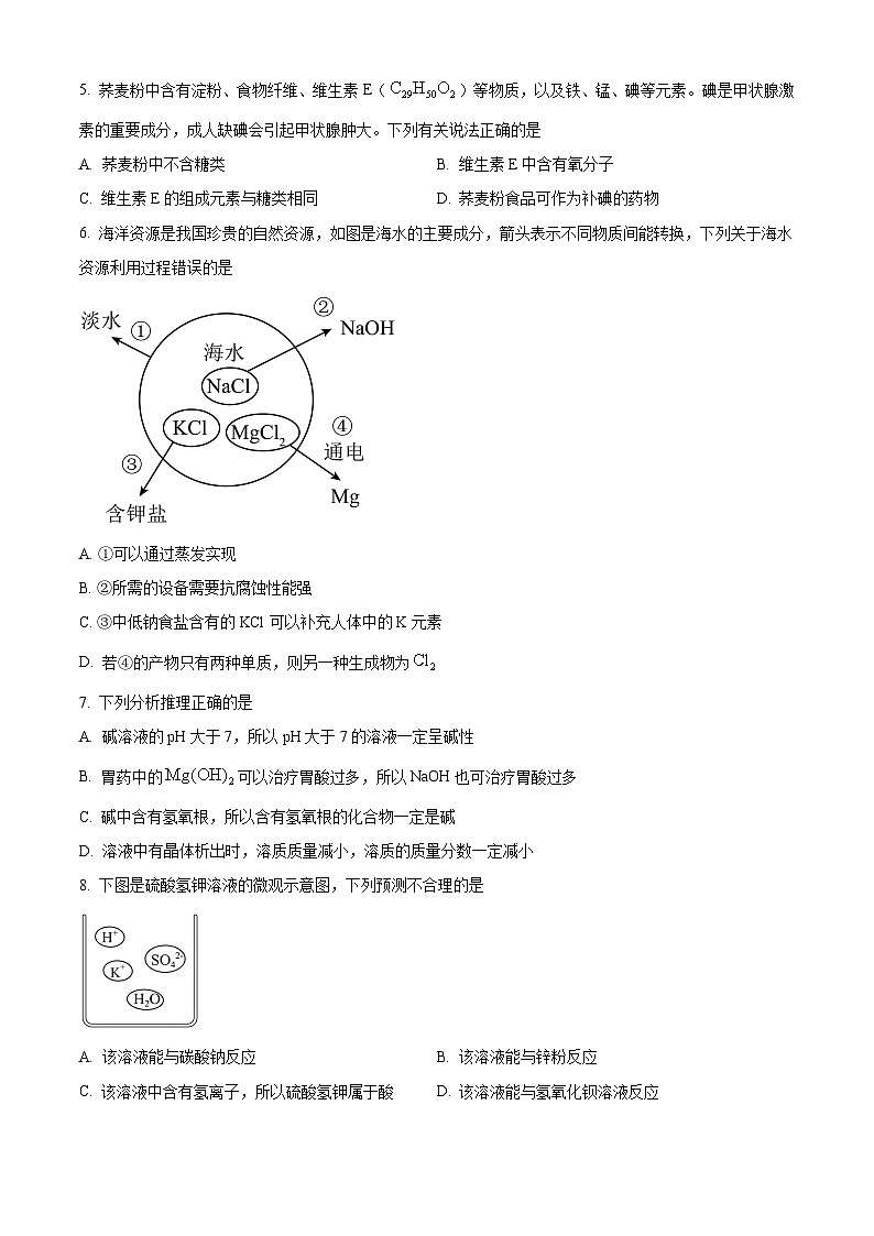 山东省烟台市经济技术开发区2025-2026学年九年级上学期期末考试化学试卷（含解析）第2页