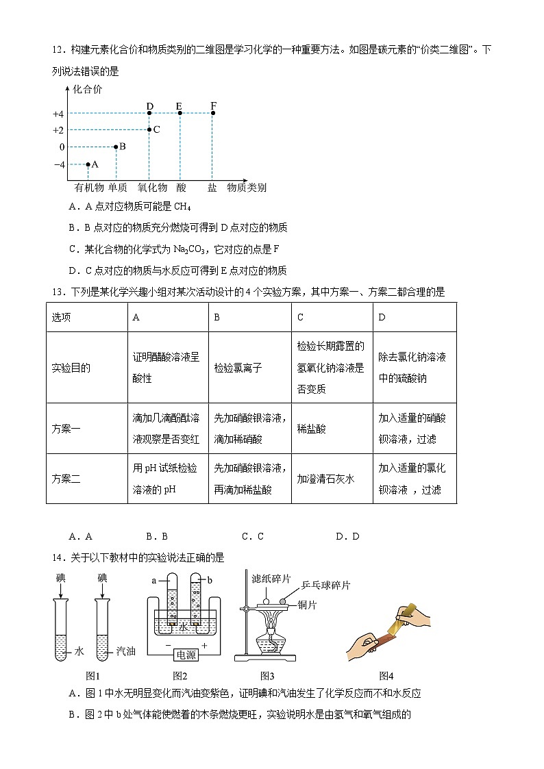2025年广东省广州市中考模拟练习化学试卷（一）-A4第3页