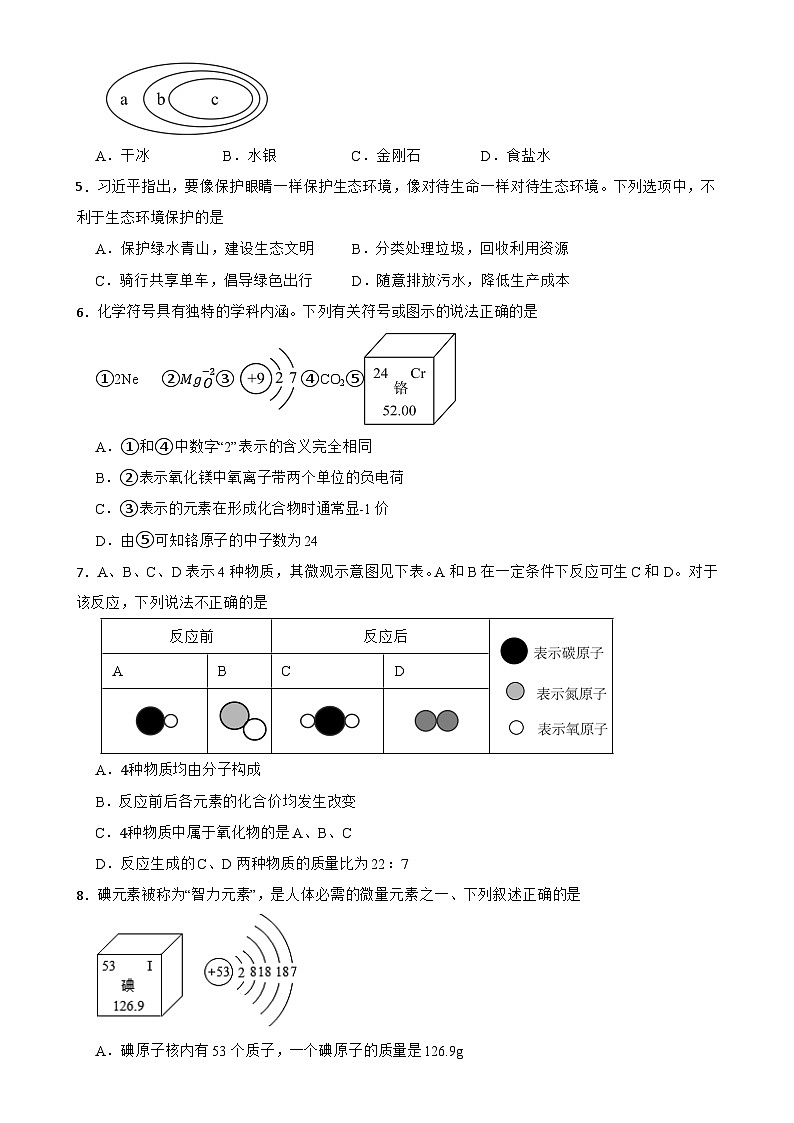 广东省湛江市九年级下学期期中化学模拟练习卷-A4第2页