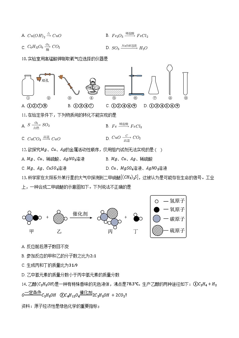2026年江苏省南京市六合区中考一模化学试卷（含答案）第2页