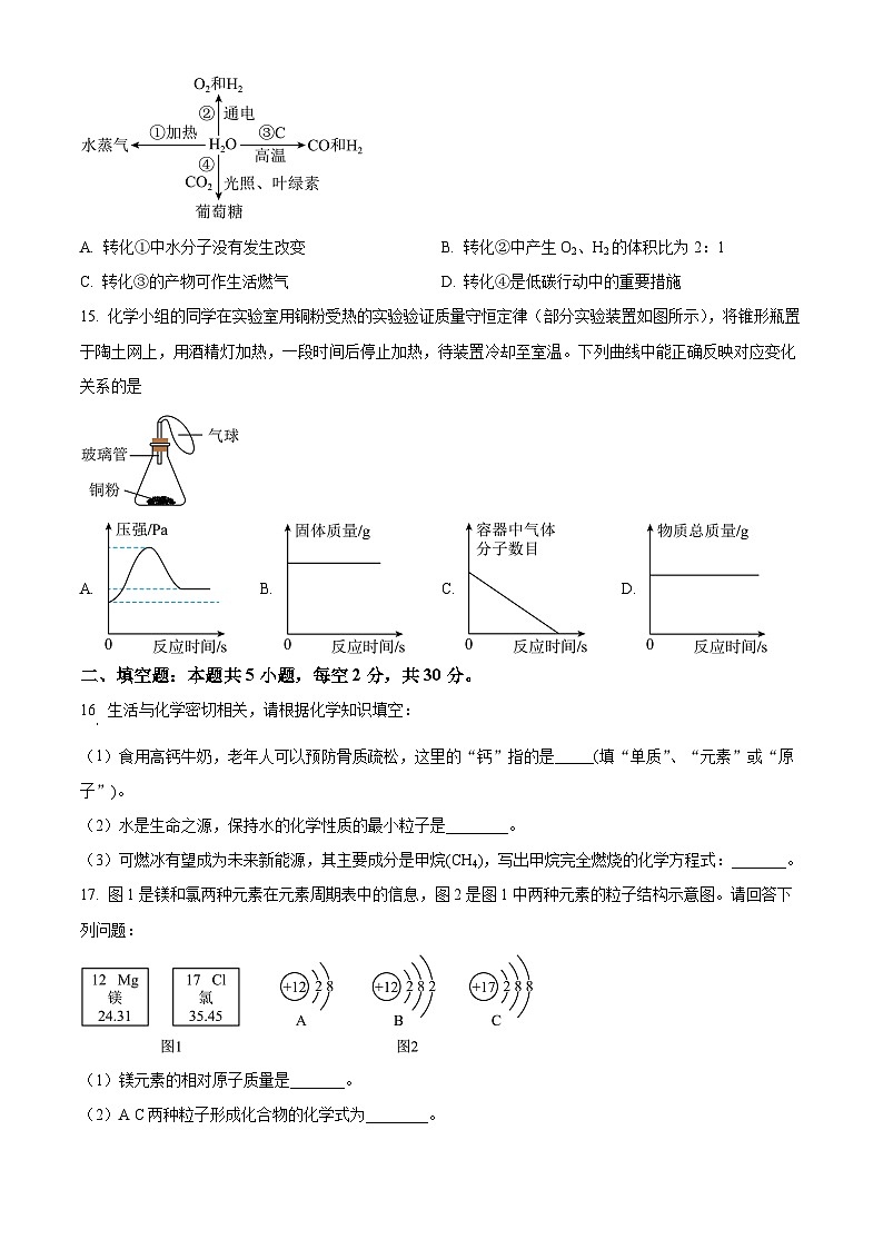 湖南株洲市渌口区2025-2026学年九年级上学期期末考试化学试题（试卷+解析）第3页