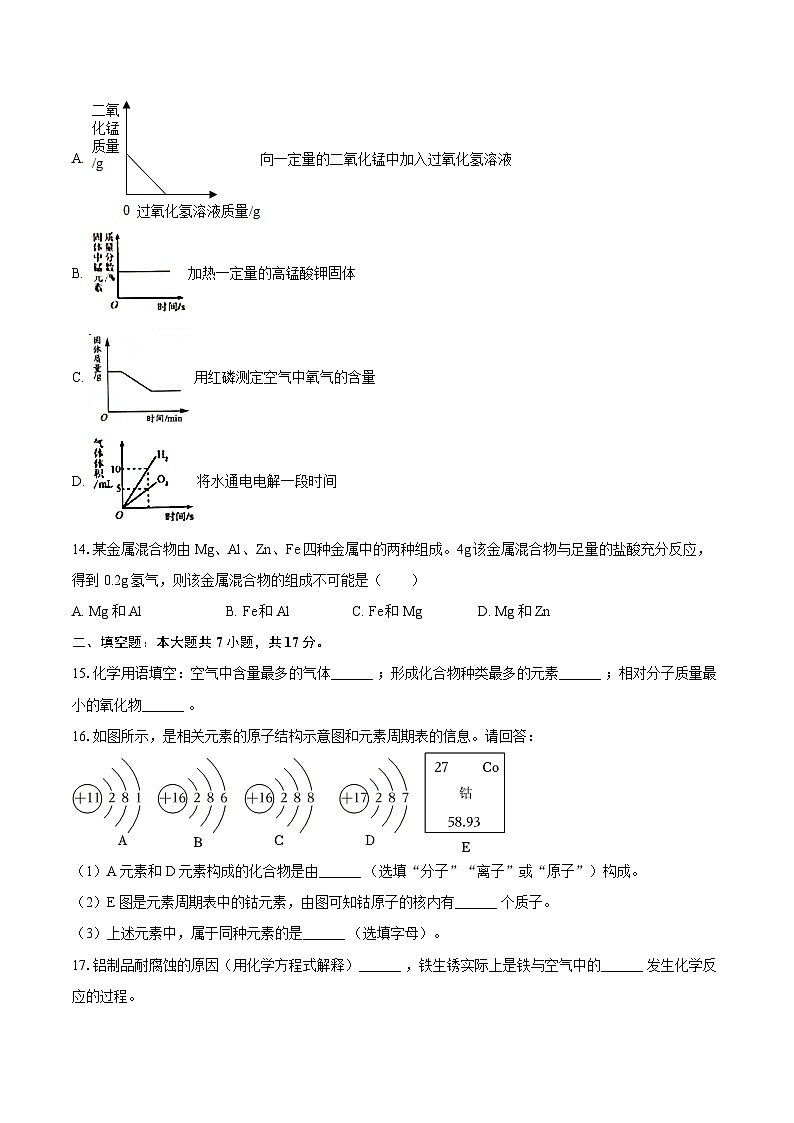 2025-2026学年河南省漯河市九年级（上）期末化学试卷-自定义类型第3页