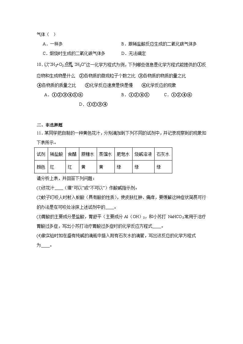 化学方程式练习   中考化学一轮复习（人教版）第3页