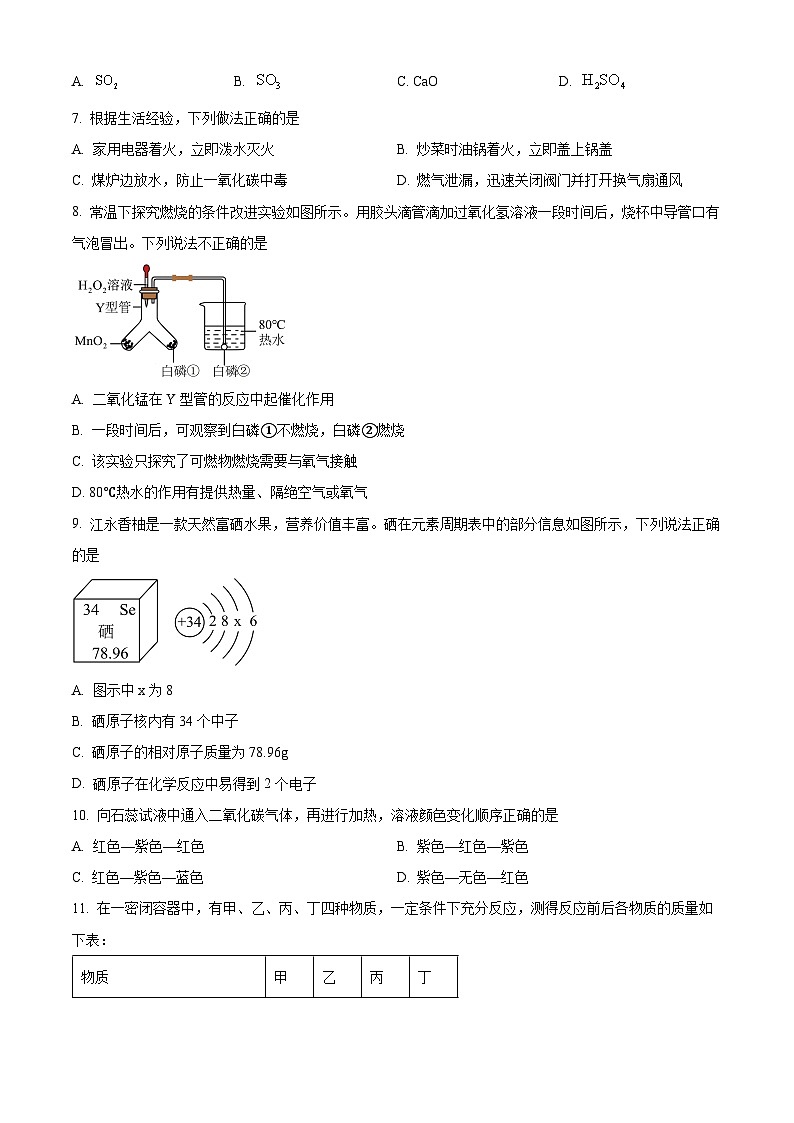 湖南省永州市蓝山县2025-2026学年九年级上学期1月期末化学试题（试卷+解析）第2页