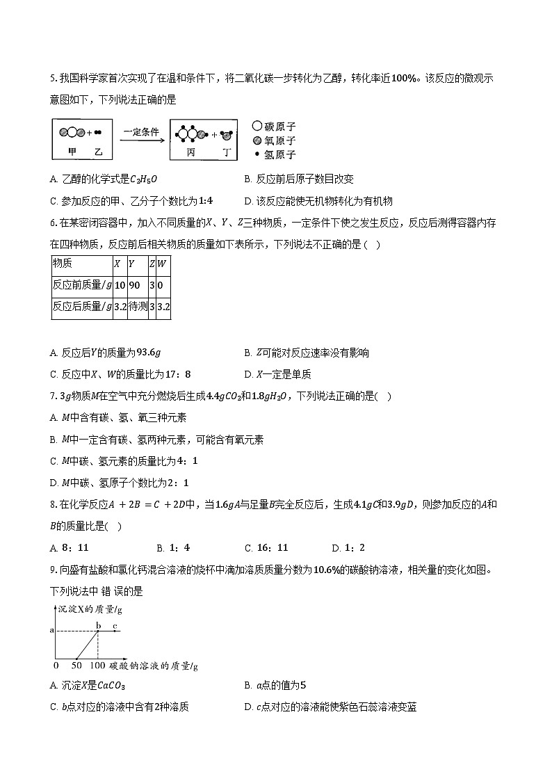 2025年中考化学第一轮复习专题5化学反应的定量关系练习题 （含答案+解析）第2页