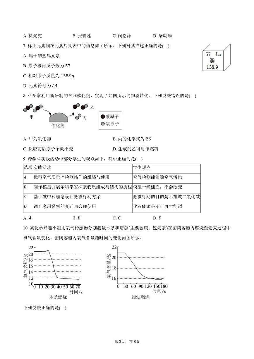 吉林省吉林市丰满区2025-2026学年九年级（上）期末化学试卷（含答案）第2页