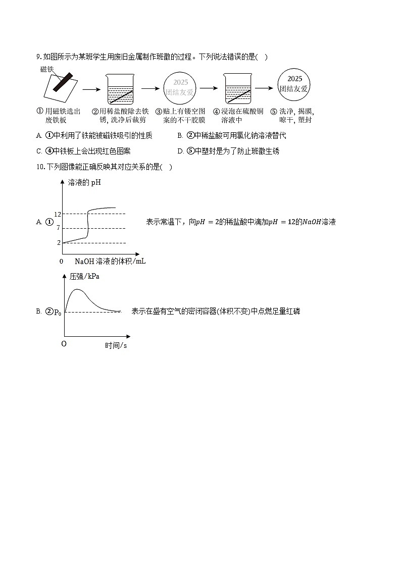 2026年中考化学第一轮复习 专题8 金属和金属材料 试卷（含答案+解析）第2页