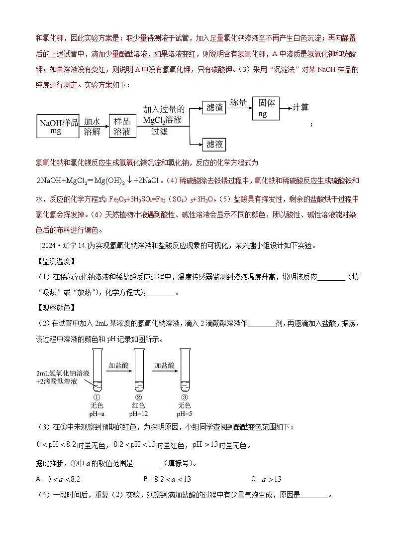 2024年全国各地中考化学真题分类精选专题7 科学探究题（解析版）第3页