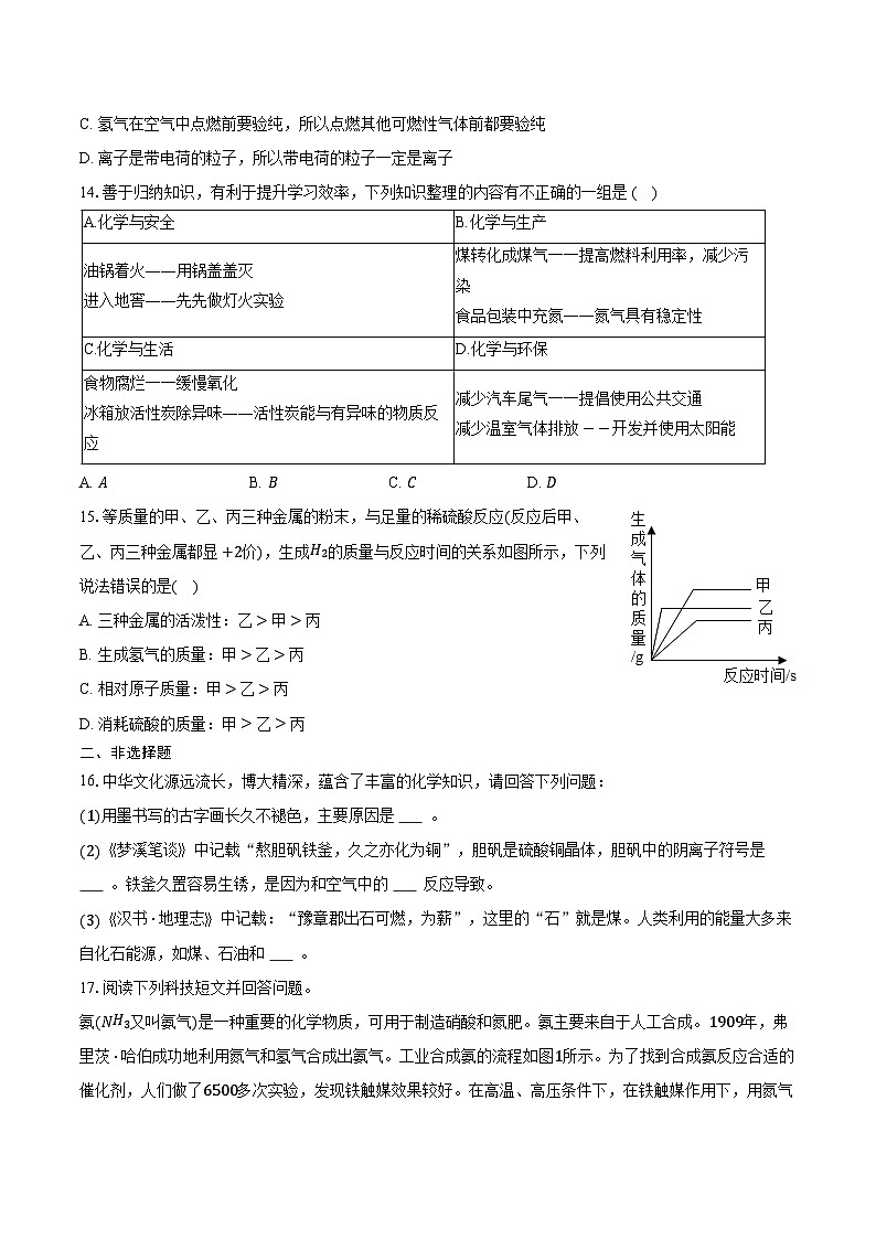 2025-2026学年湖南省郴州市汝城县九年级（上）期末化学试卷（含答案）第3页