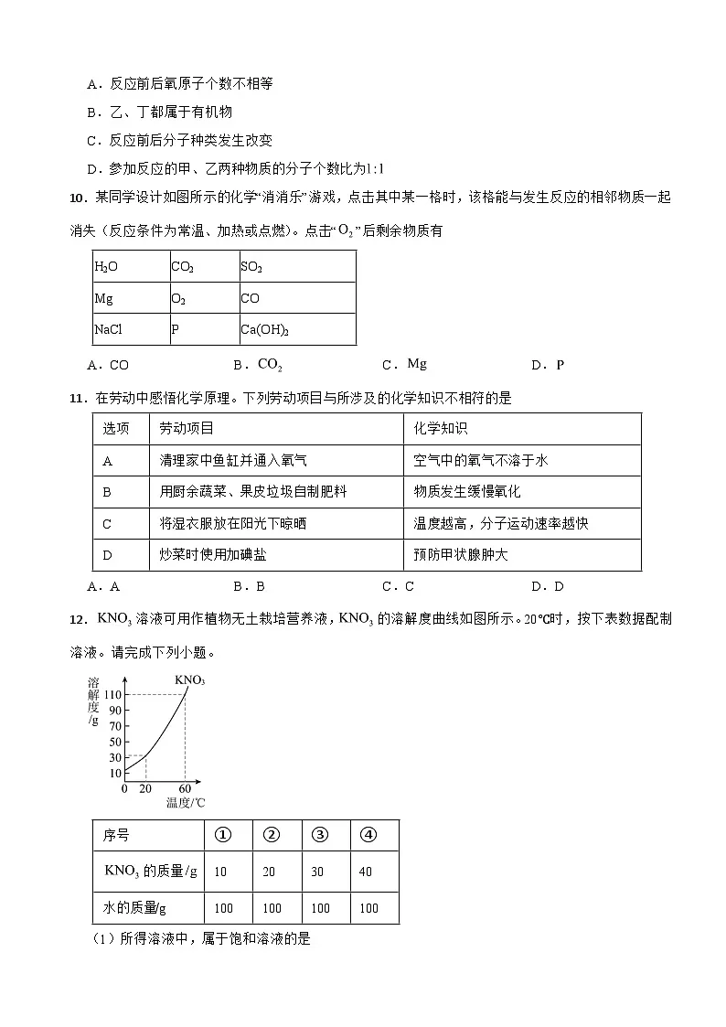 广东省河源市2026年中考二模考试化学试卷附答案第3页