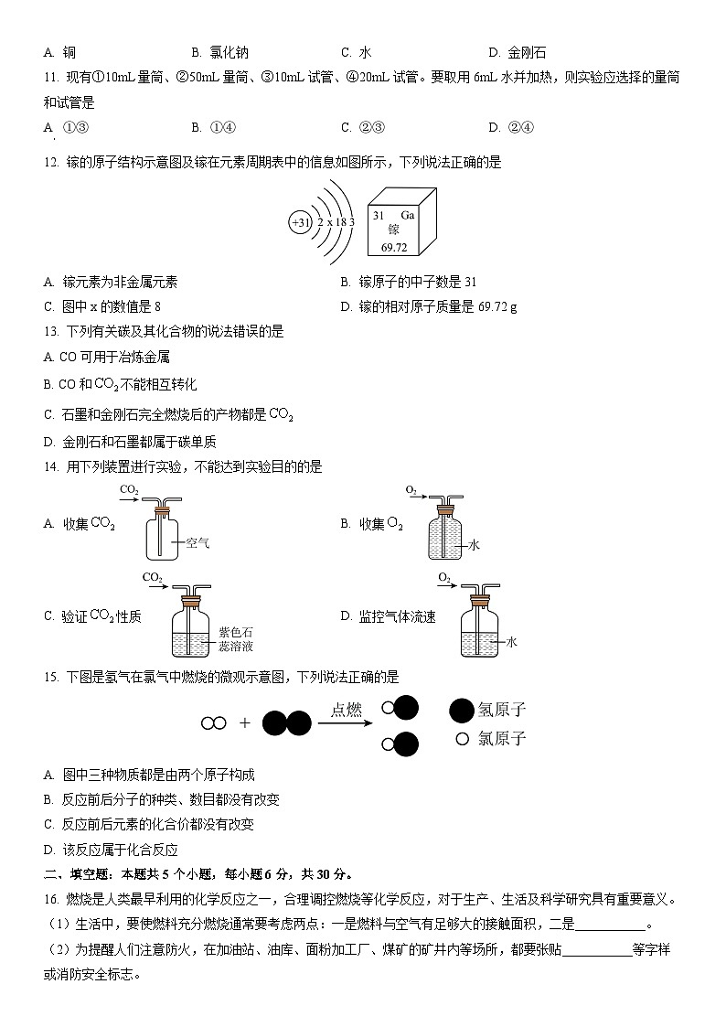 2025-2026学年湖南省株洲市醴陵市九年级上学期期末考试化学试卷（学生版）第2页