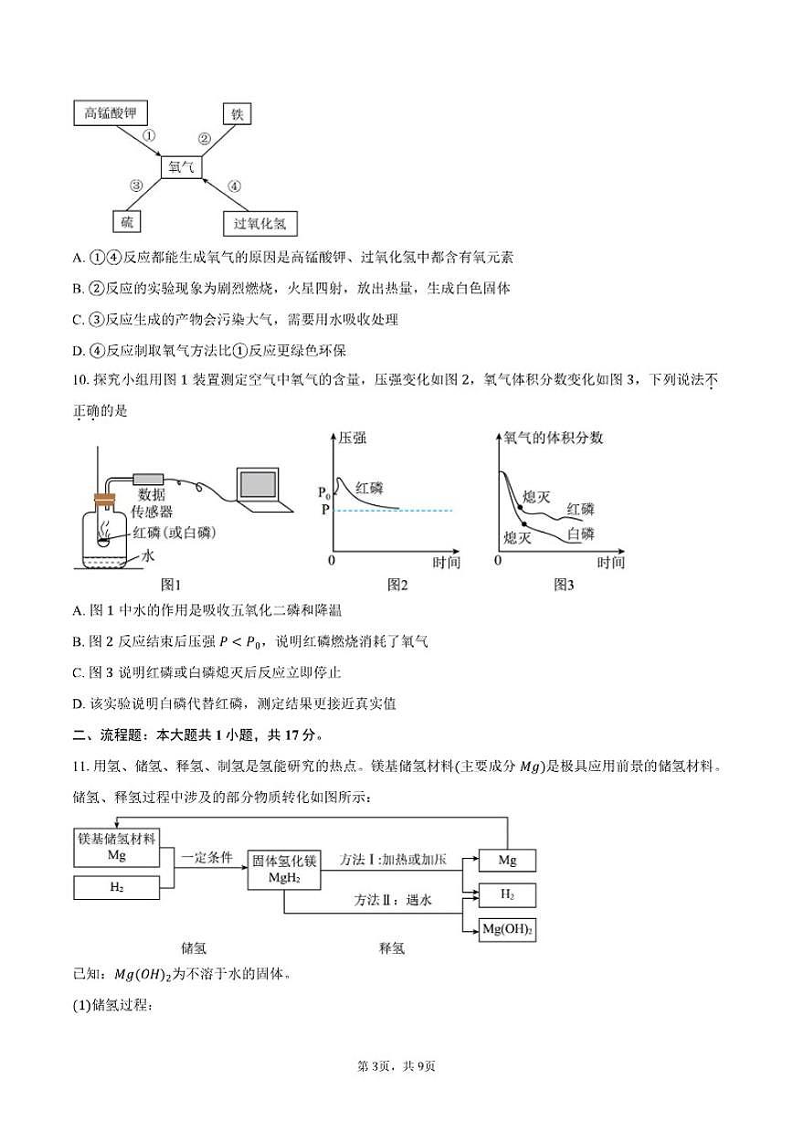 2025-2026学年广东深圳市光明区实验学校（集团）九年级上学期12月素养提升调研化学（含答案）试卷第3页