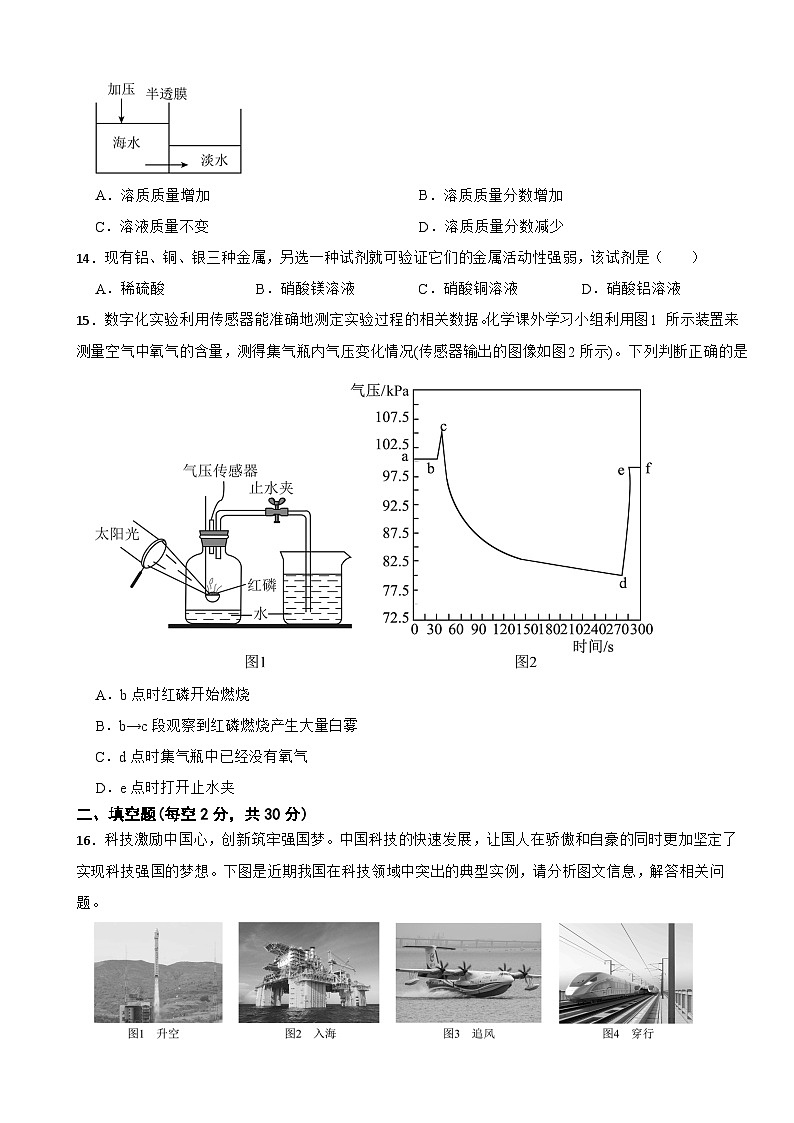 湖南省娄底市涟源市2026年中考一模化学试题附答案第3页