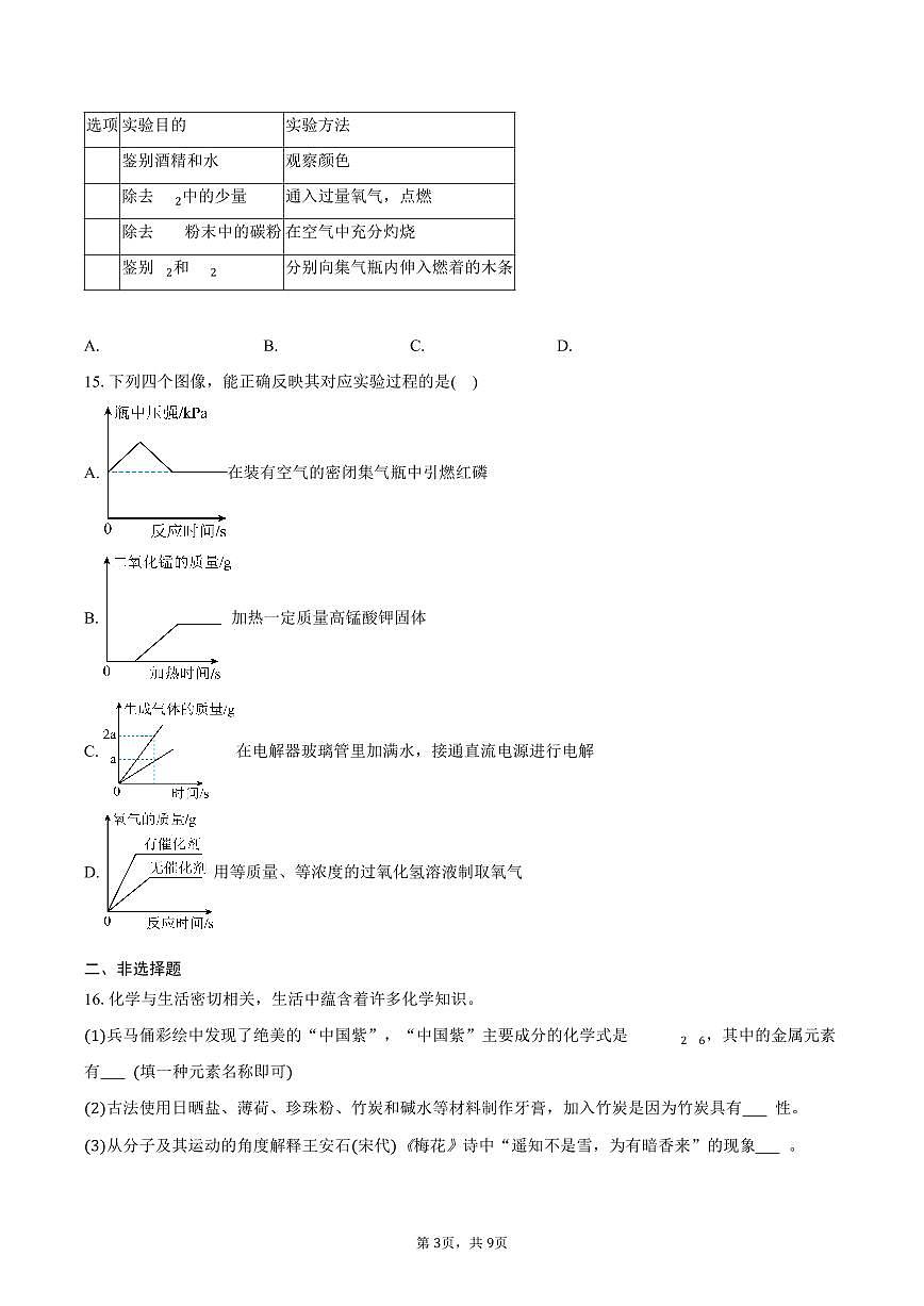 2025-2026学年湖南省郴州市永兴县九年级（上）期末化学试卷（含答案）第3页