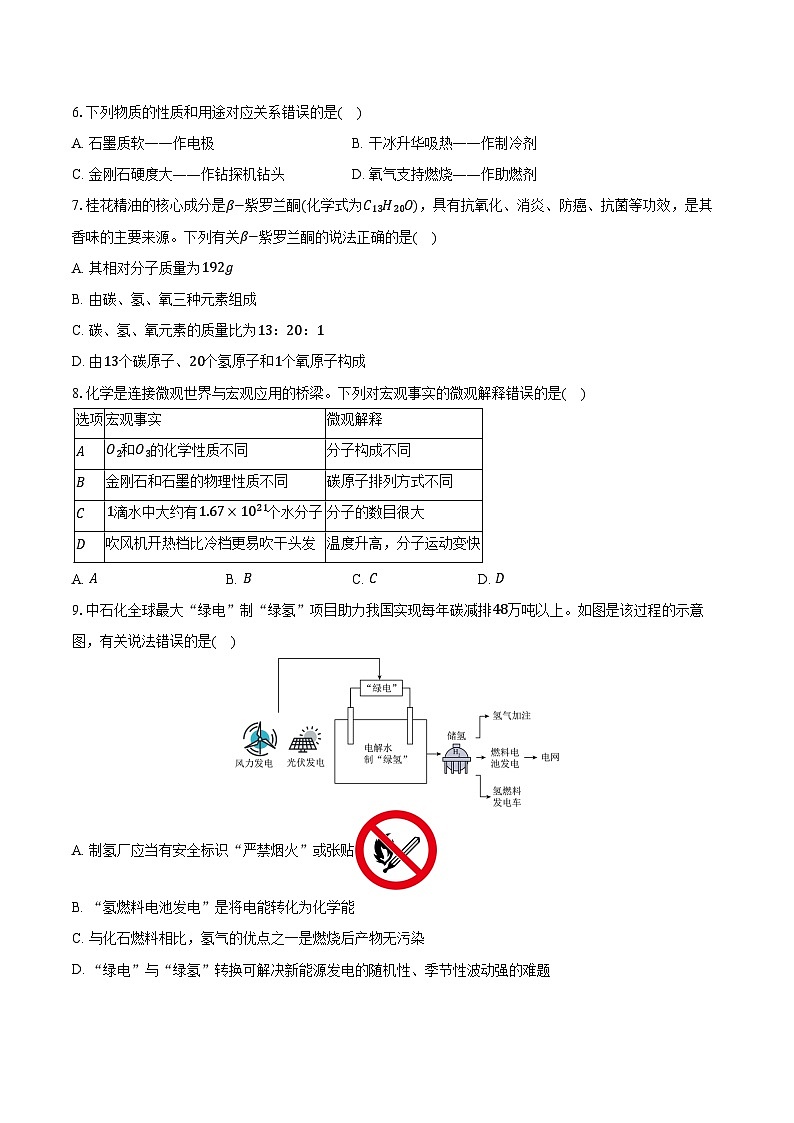 2025-2026学年四川省自贡市九年级（上）期末化学试卷（含答案）第2页