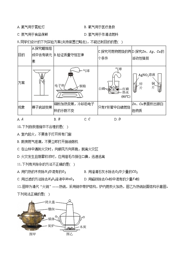 2025-2026学年湖北省宜昌市当阳市九年级（上）期末化学试卷（含答案）第2页