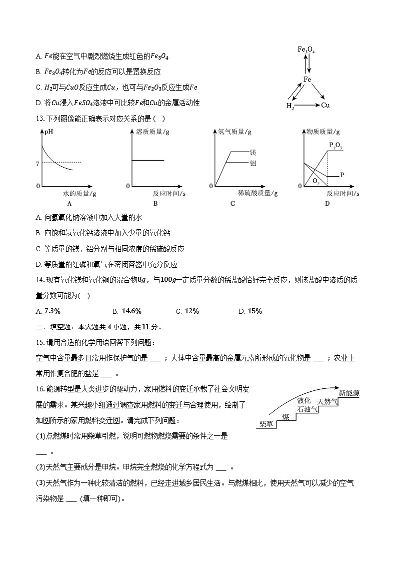 2025-2026学年河南省安阳市内黄县十校九年级（上）期末化学试卷（含答案）第3页