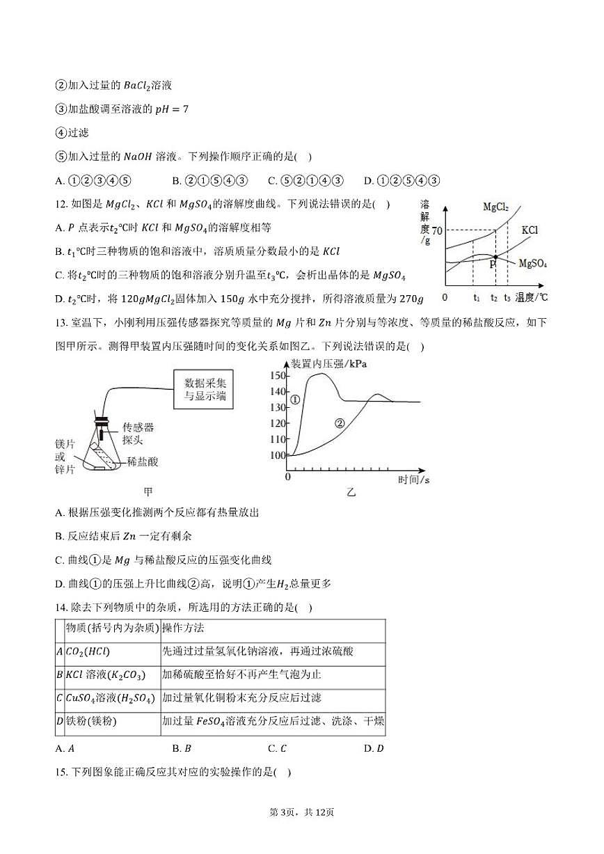 2025-2026学年山东省烟台市莱阳市九年级（上）期末化学试卷（含答案）第3页