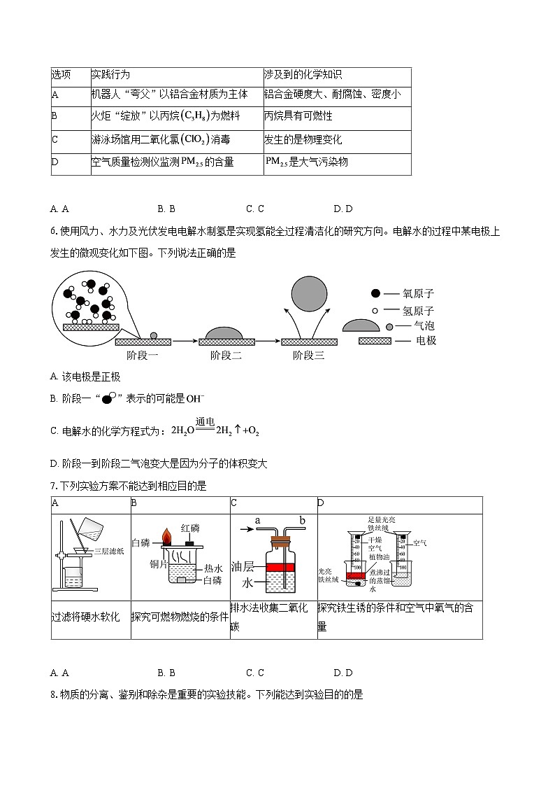 广东深圳市福田区红岭教育集团2025-2026学年九年级下学期开学自测化学试卷-自定义类型第2页