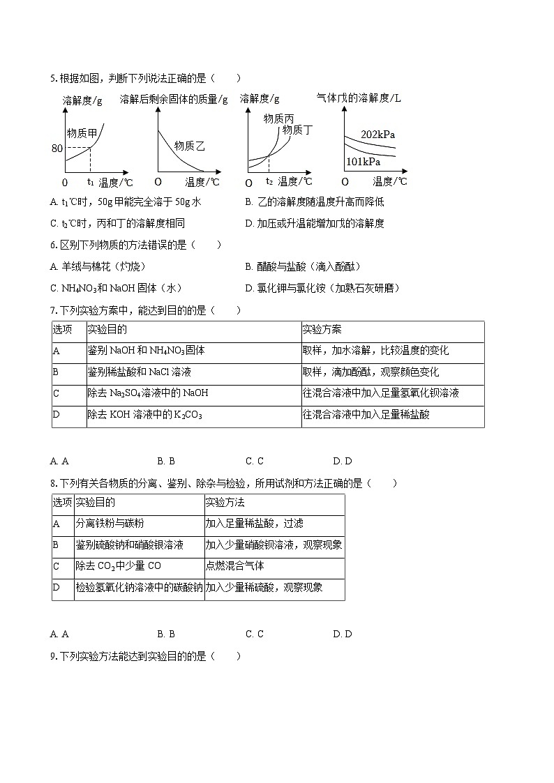 2025-2026学年广东省九年级（下）月考化学试卷（十）-自定义类型第2页