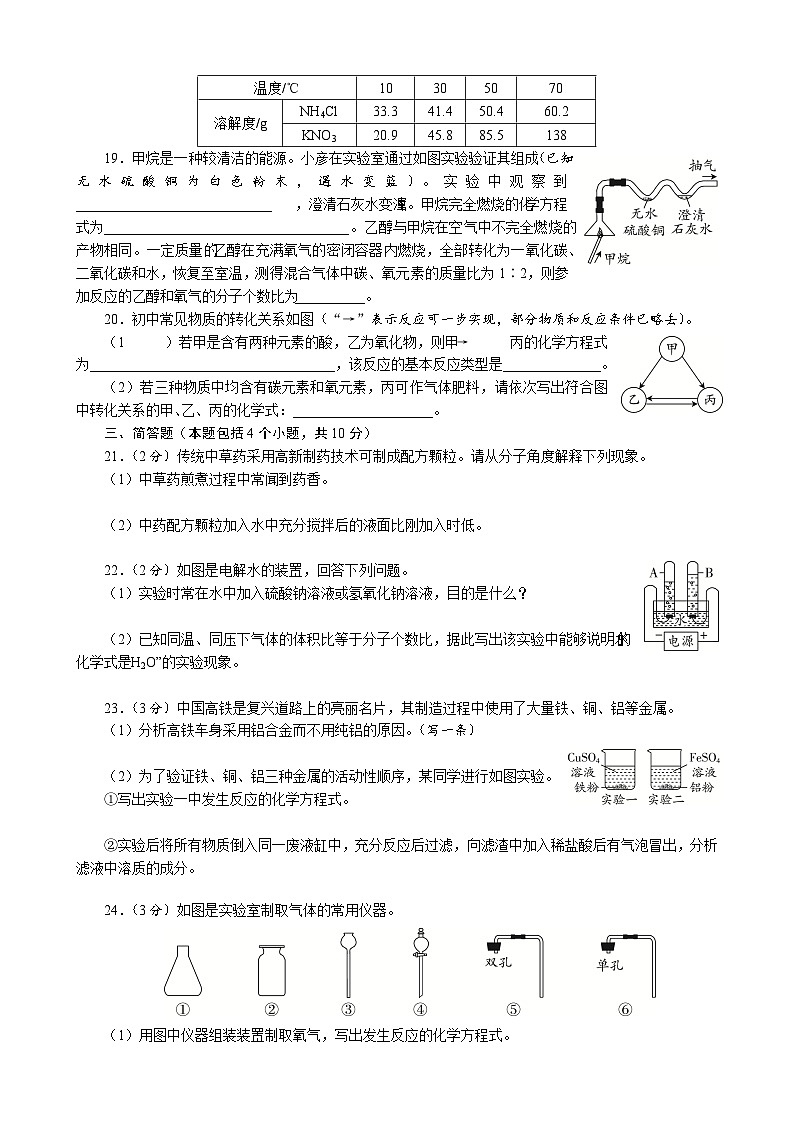 2026年河南省初中学业水平考试化学模拟试卷（四）含答案第3页