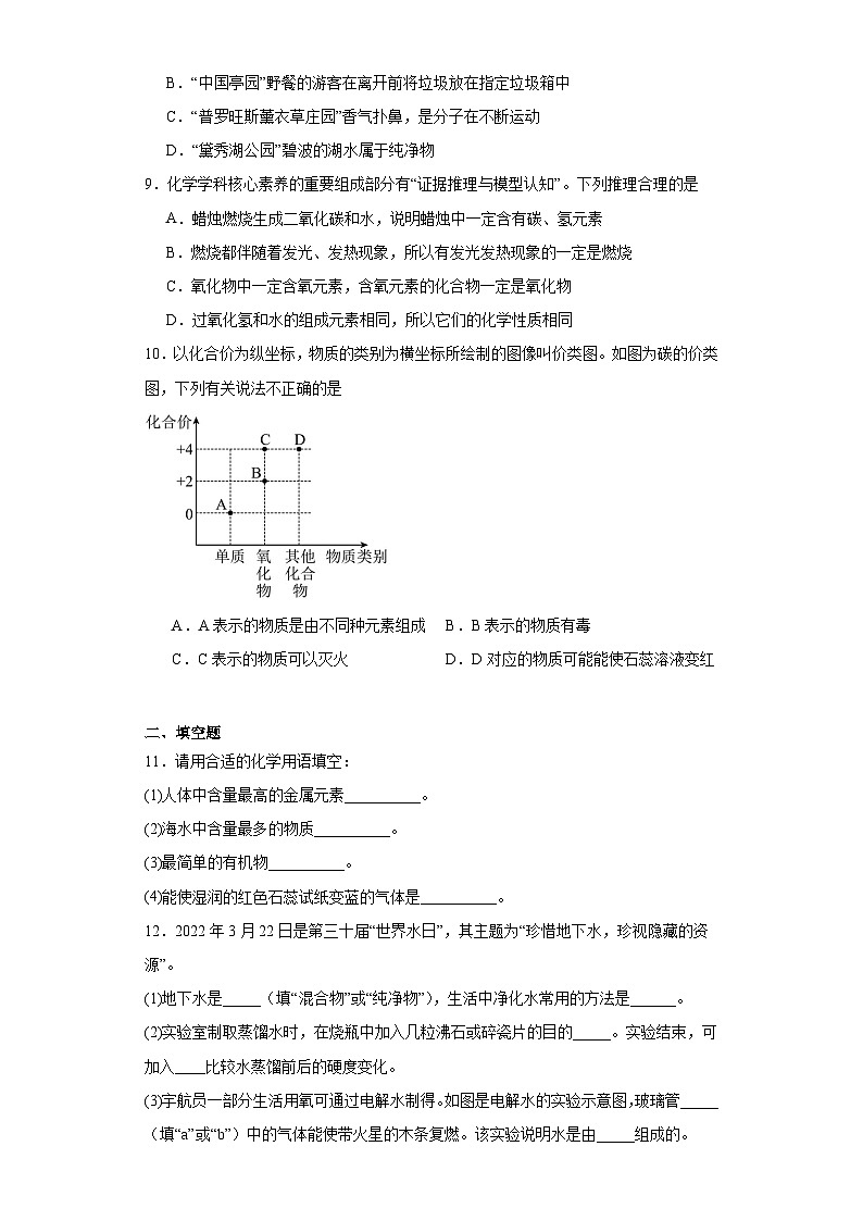 2026年中考化学人教版二轮复习题——化学物质的多样性第2页