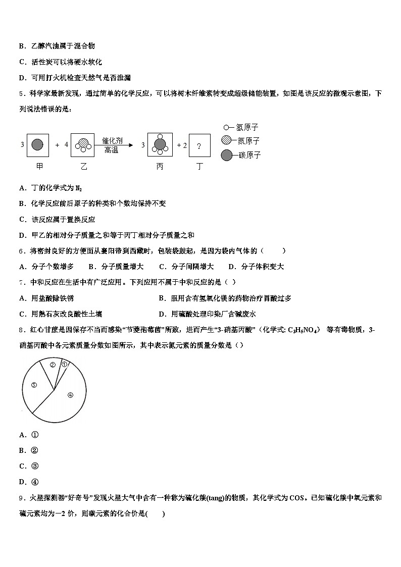 2026届甘肃省张掖市中考冲刺卷化学试题（含答案解析）第2页