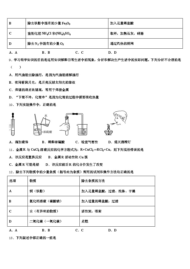 2025-2026学年遵义市中考试题猜想化学试卷（含答案解析）第3页