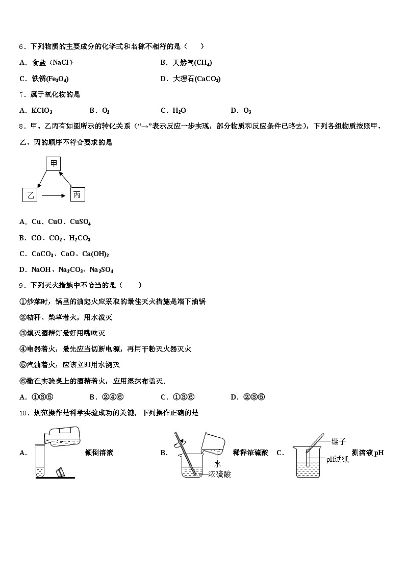 2026届广东省肇庆市中考适应性考试化学试题（含答案解析）第2页