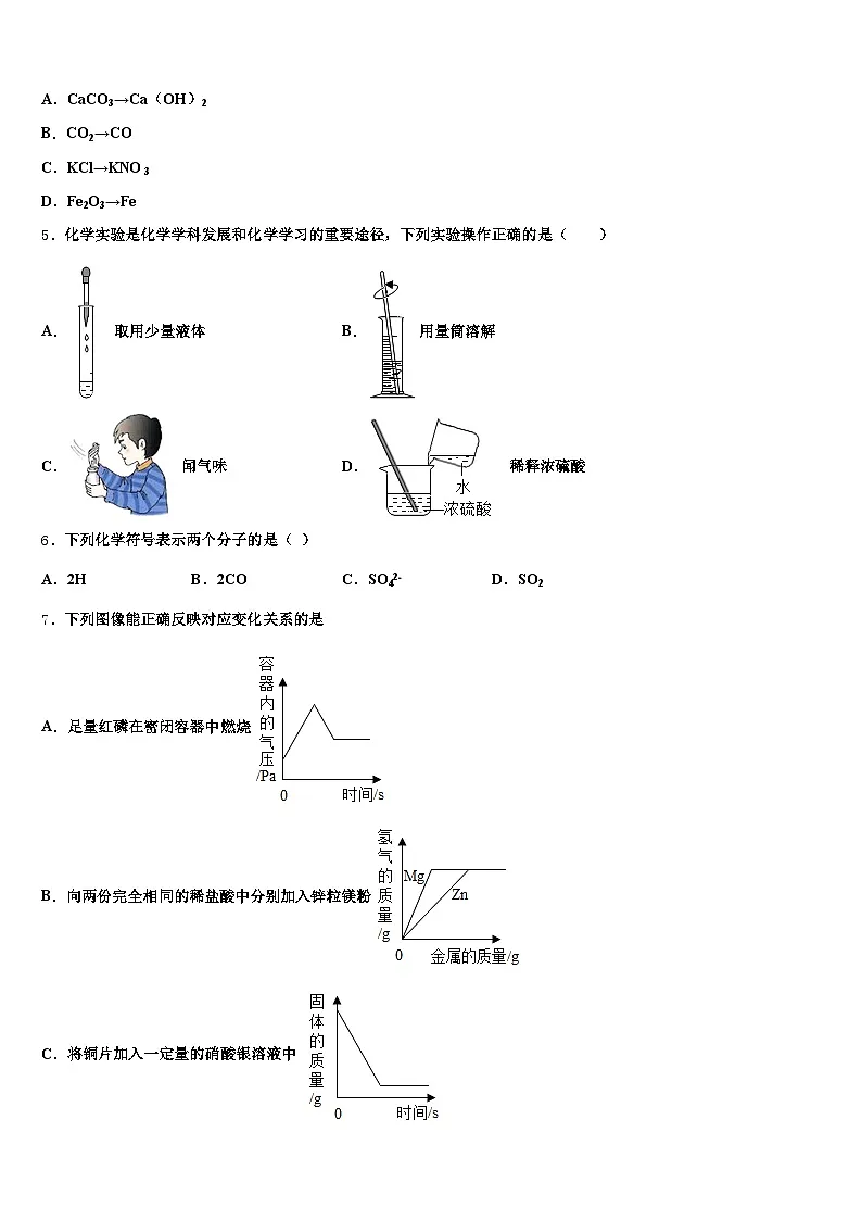 2026届平凉市中考化学全真模拟试题（含答案解析）第2页